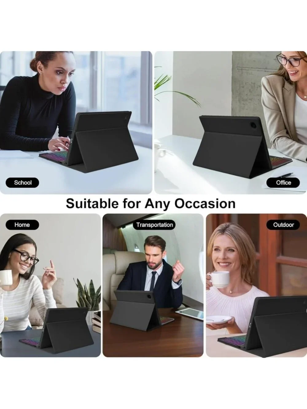 Keyboard Case for Lenovo Tab 10.1 (2025) – TB311FU / S10 / K10C Black
